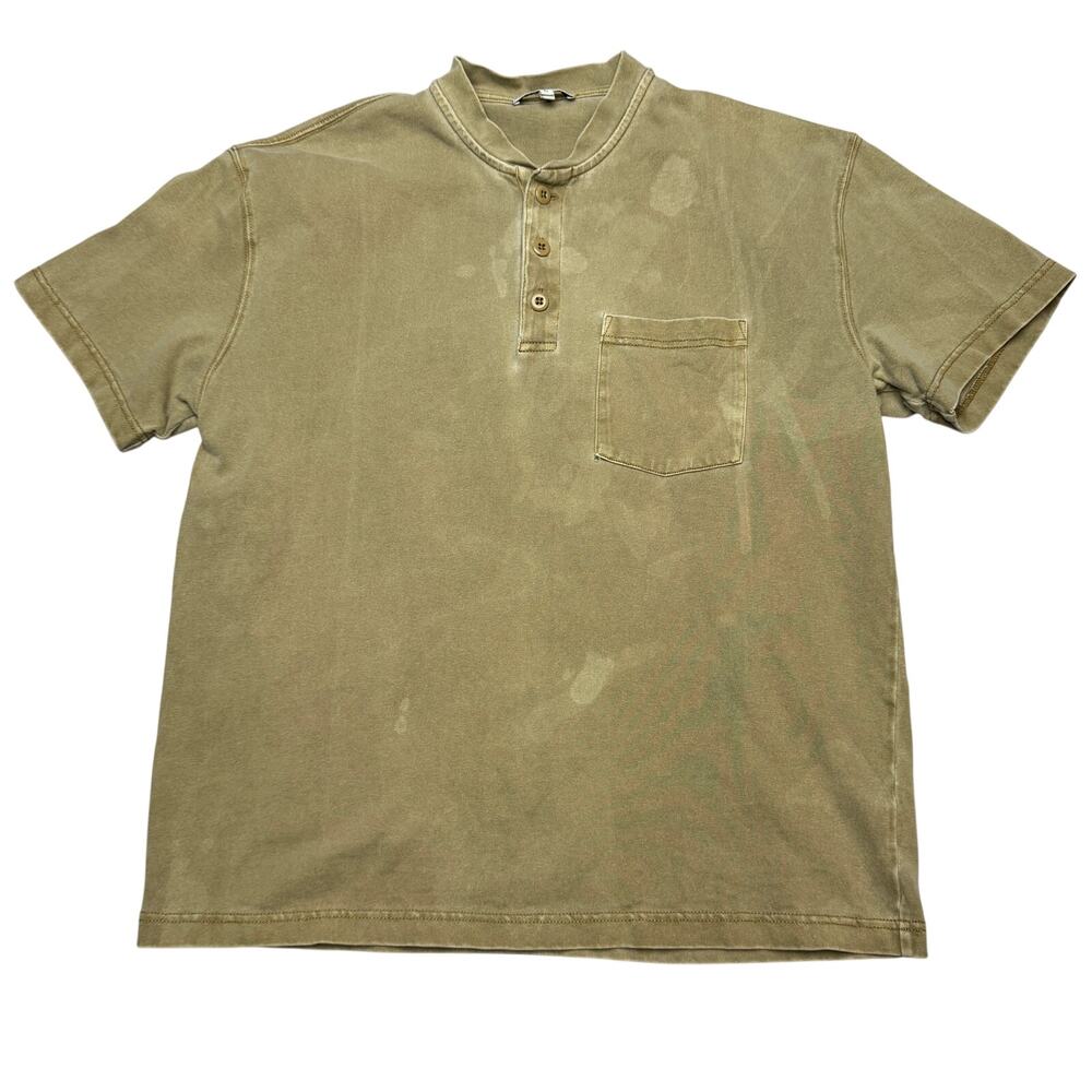 Alex Mill Short Sleeve Heabyweight Jersey Henley Pocket T Shirt Men's Large